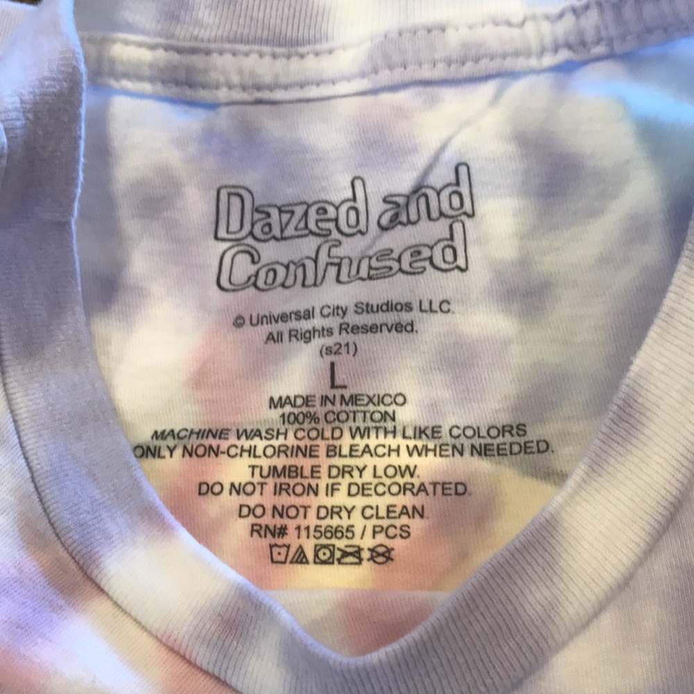Dazed and confused short sleeve pastel tie dyed t-shirt. Size Large. NWOT - Picture 8 of 10